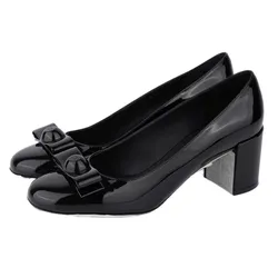 Giày Cao Gót Nữ Salvatore Ferragamo Patent Leather In Black 01K761 787495 Màu Đen Size 7.5