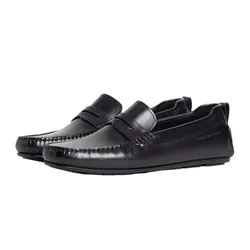 Giày Lười Nam Tommy Hilfiger Leather Driving Loafer 05790 Màu Đen Size 40