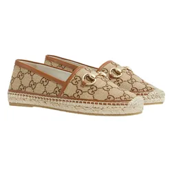 Giày Lười Nữ Gucci Women's Espadrille With Horsebit 817244 9SF40 2547 Màu Be Size 35.5