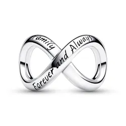 Hạt Vòng Charm Pandora Forever & Always Infinity 793243C00 Màu Bạc