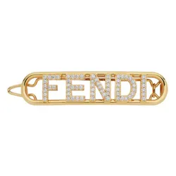 Kẹp Tóc Nữ Fendi Fendigraphy Hair Clip Gold Màu Vàng Gold