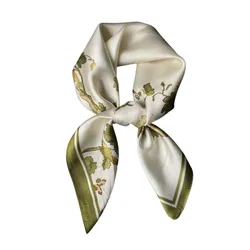 Khăn Choàng Nữ Meri&nbsp;Drunken Vine SC78 Màu Trắng Xanh