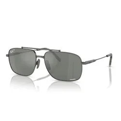 Kính Mát Unisex Rayban Michael Titanium Sunglasses RB8096 165/GK 59-15 Màu Bạc Xám