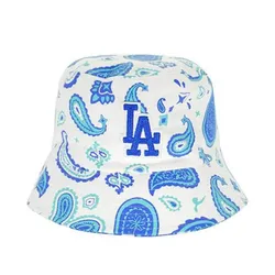 Mũ MLB Paisley Bucket Hat 3AHT01633-07WHS Màu Trắng Phối Xanh