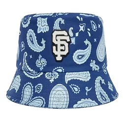 Mũ Unisex MLB Paisley Bucket Hat A5 3AHT01633 14INS Màu Xanh Họa Tiết