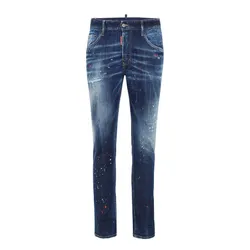 Quần Jean Nam Dsquared2 Medium Easy Wash Skater Jeans Màu Xanh Đậm Size 44