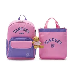 Set Balo + Túi Xách Trẻ Em MLB Backpack Children's School Bag Set Varsity Series New York Yankees 7ABKV014N-50VOS Màu Hồng