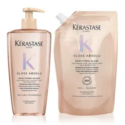 Set Dầu Gội Hỗ Trợ Phục Hồi Tóc Hư Tổn Kérastase Gloss Absolu 500ml + Túi Refill 500ml