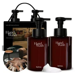 Set Nước Rửa Tay Hetras Perfumed Bubble Hand Wash Hotel Wood 515ml