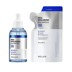 Set Tinh Chất Cấp Ẩm Wellage Real Hyaluronic Blue 100 Ampoule 60ml