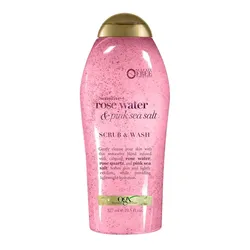 Sữa Tắm Muối Biển Hồng OGX Beauty Sensitive Rose Water & Pink Sea Salt Scrub & Wash 577ml