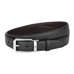 Thắt Lưng Nam Montblanc Belt Reversible In Black And Brown Leather Màu Đen