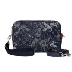 Túi Đeo Chéo Gucci GG Denim Small Crossbody Bag Màu Xanh Navy