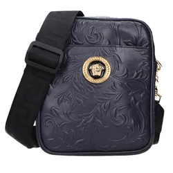 Túi Đeo Chéo Nam Versace Bandouliere Homme Cuir Bleu Nuit Dark Navy F83753-715-9937 Màu Xanh Đen