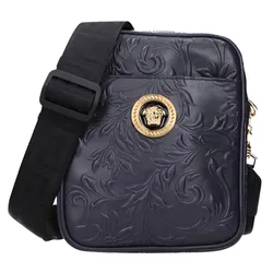 Túi Đeo Chéo Nam Versace Bandouliere Homme Cuir Bleu Nuit Dark Navy F83753-715-9937 Màu Xanh Đen