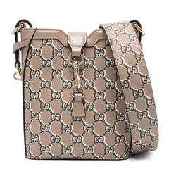 Túi Đeo Vai Nữ Gucci GG Shadow Mini Bucket Bag Màu Nâu