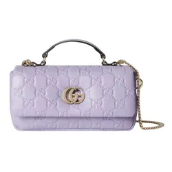 Túi Xách Tay Gucci Mini GG Milano Leather Handbag Màu Tím