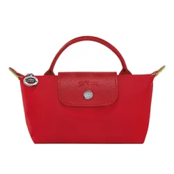 Túi Xách Tay Nữ Longchamp Le Pliage Pouch With Handle Tomato Màu Đỏ