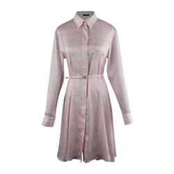 Váy Nữ Versace Treasure Mid-Length Silk Shirt In Pink 1021425 A17051 5PG40 Màu Hồng Size 38