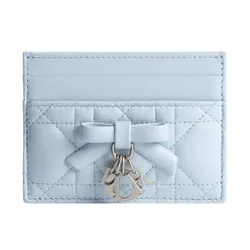 Ví Đựng Thẻ Nữ Dior Lady Freesia Card Holder S2604PUQA_M39Z Màu Xanh Blue