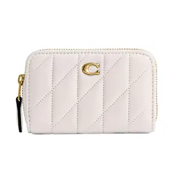 Ví Nữ Coach Essential Small Zip Around Card Case With Pillow Quilting CM505 Màu Trắng