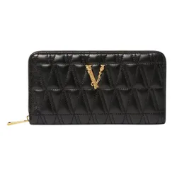 Ví Nữ Versace Virtus Long Wallet 'Black/Gold' 1007674 DNATR4 Màu Đen