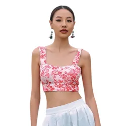 Áo Hai Dây F2 Fashion & Freedom Pink Linen Blouse Into The Wood AK627-HH-S-0524 Màu Hồng Size S