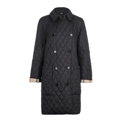 Áo Khoác Nữ Burberry Tything Quilted Jacket Màu Đen Size S