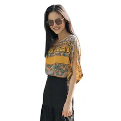 Áo Kiểu Nữ F2 Fashion & Freedom Linen AK374-V-S-0420 Màu Vàng Size S