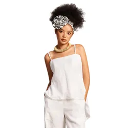 Áo Kiểu Hai Dây Nữ F2 Fashion & Freedom Linen AK592-T-S-0623 Màu Trắng Size S