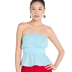 Áo Kiểu Nữ F2 Fashion & Freedom A Touch Of Effortless Elegance AK645-XANH-S-0325 Màu Xanh Pastel Size S