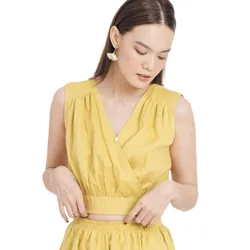 Áo Kiểu Nữ F2 Fashion & Freedom Brighter Day AK489-V-S-1121 Màu Vàng Size S