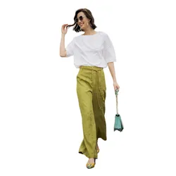 Áo Kiểu Nữ F2 Fashion & Freedom Linen AK421-T-S-0820 Harmory Màu Trắng Size S