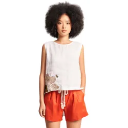 Áo Kiểu Nữ F2 Fashion & Freedom Linen  AK536-T-S-0623 Màu Trắng Size S