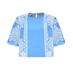 Áo Kiểu Nữ F2 Fashion & Freedom Linen AK636-XHT-S-0824 Màu Xanh Họa Tiết Size S