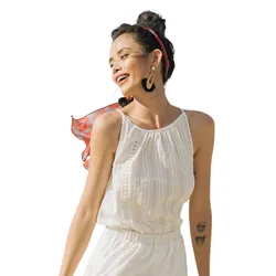 Áo Kiểu Nữ F2 Fashion & Freedom Modern Meets Heritage White Linen Shirt AK415-T-S-0720 Màu Trắng Size S