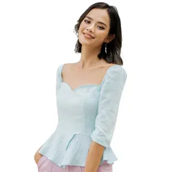 Áo Kiểu Nữ F2 Fashion & Freedom Pride AK434-XN-S-0820 Màu Xanh Nhạt Size S