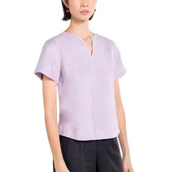 Áo Kiểu Nữ F2 Fashion & Freedom Purple Tender Drit Linen Blouse AK638-TIM-S-0225 Màu Tím Size S