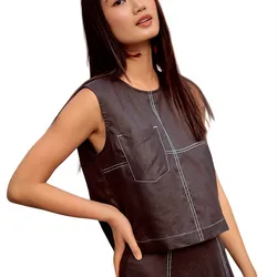 Áo Kiểu Nữ F2 Fashion & Freedom Summer Muse Black Linen Blouse AK520-D-S-0622 Màu Đen Size S
