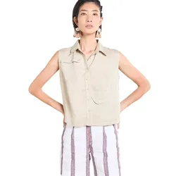 Áo Kiểu Nữ F2 Fashion & Freedom Tender Drit AK654-K-S-0525 Màu Kem Size S