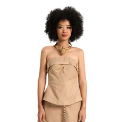 Áo Kiểu Nữ F2 Fashion & Freedom Women's Linen Blouse In Coffee Brown A Free Color AK596-NCF-S-0723 Màu Nâu Cà Phê Size S