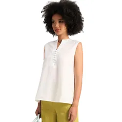 Áo Kiểu Nữ F2 Fashion & Freedom Women's White Linen Blouse Free Color AK593-T-S-0623 Màu Trắng Size S