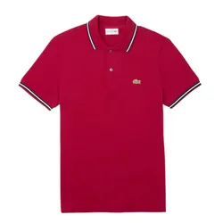Áo Polo Nam Lacoste Regular Fit Trim Accent L.12.12 PH9875 - 476 Màu Đỏ Size 3
