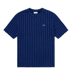Áo Thun Nam Lacoste Indigo Pique Knit T-Shirt TH2787 - 2GF Màu Xanh Dương Size 3