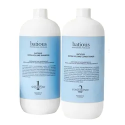 Cặp Dầu Gội + Dầu Xả Batious Extra Volume Màu Xanh Giảm Dầu, Phồng Tóc (2 x 1000ml)
