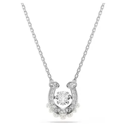 Dây Chuyền Nữ Swarovski Symbolica Pendant Crystal Pearl Round Cut Pavé Horse Shoe White Rhodium Plated 5736972 Màu Bạc Trắng