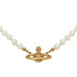Dây Chuyền Nữ Vivienne Westwood Pearl Choke Gold 63030006R122R122 Màu Trắng Vàng