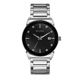 Đồng Hồ Nam Bulova Silver Watch 96D121 Màu Bạc/Đen