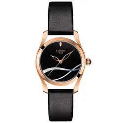Đồng Hồ Nữ Tissot T-Wave T112.210.36.051.00 Watch 30mm Màu Đen/ Vàng Hồng