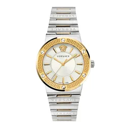 Đồng Hồ Nữ Versace Greca Logo Quartz Watch VEVH00620 Màu Bạc/Vàng Gold